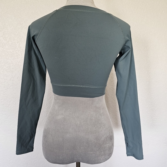 Danysu Snatched Waist Crossover Naked Feeling Workout Gym Outfit LS XS - Picture 2 of 12